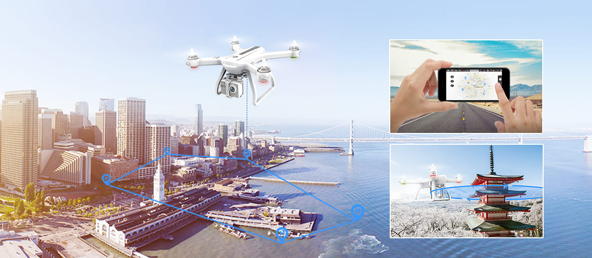 HS700 White GPS INTELLIGENT FLIGHT
