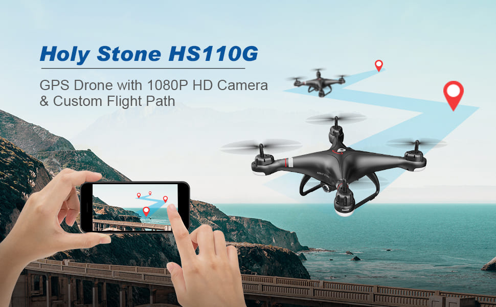 HS110G 1080P FPV 카메라 GPS 드론