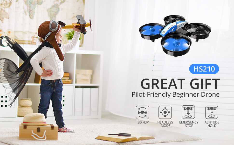 Snaptain Mini Toy Drone for Kids & Beginners with 3D Flips, Attitude Hold,  One Key Return, Headless Mode, Speed Adjustment, Radio Control, Green