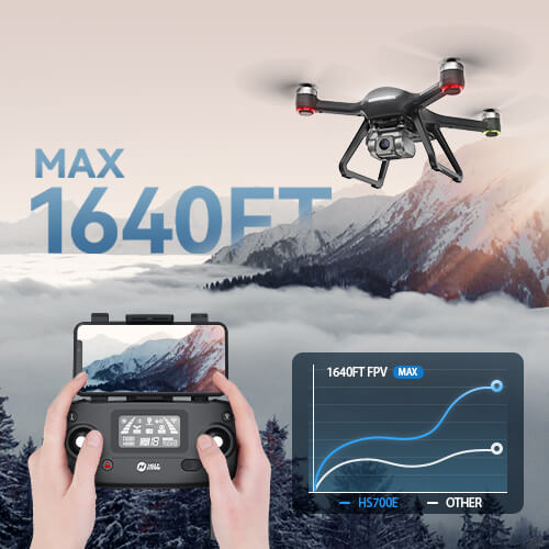  Holy Stone HS700E FAA Certification Completed Drones with  Camera for Adults 4K EIS, GPS RC Quadcopter FPV Drone with 5G WiFi  Transmission, Brushless Motors, Auto Return, Follow Me, Carrying Case 