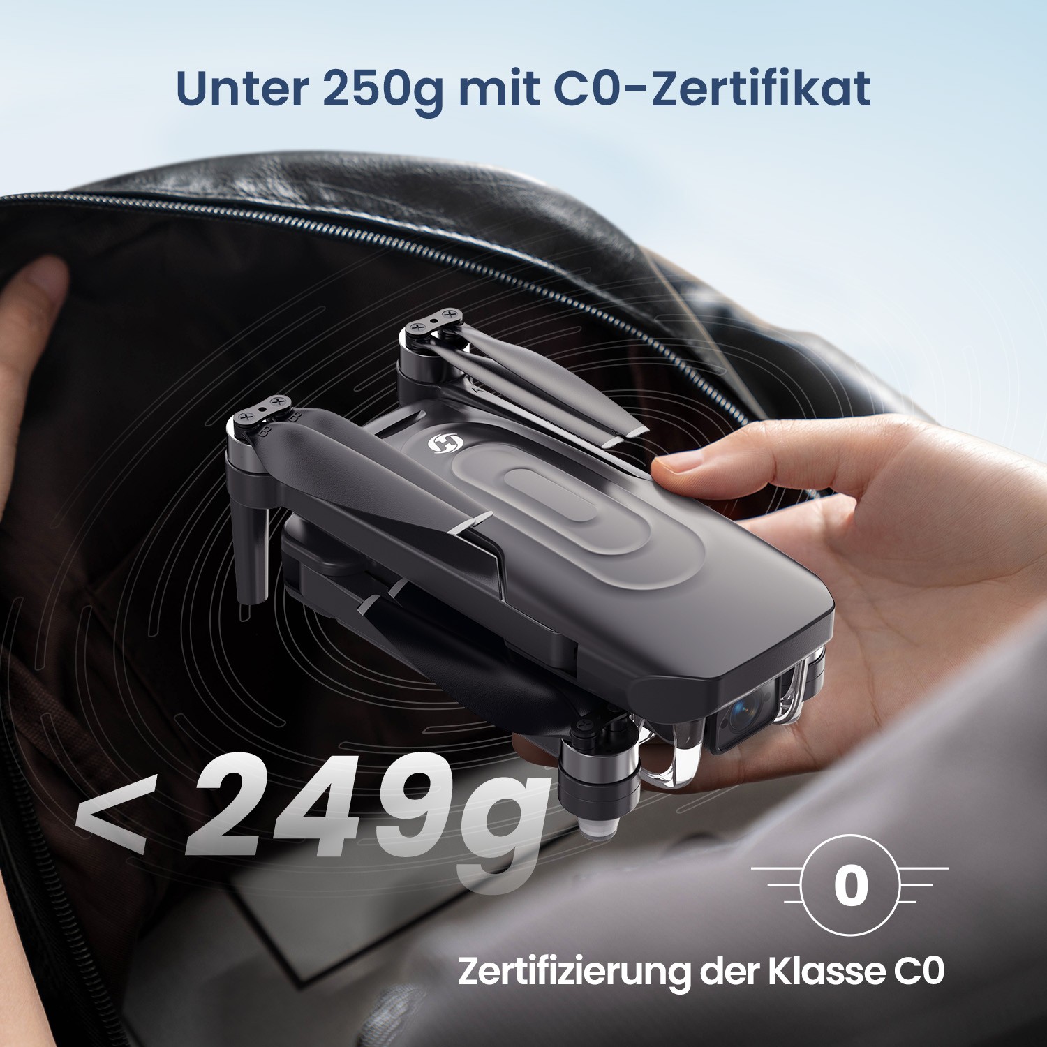 GPS Drohne unter 250g, C0 zertifiziert
