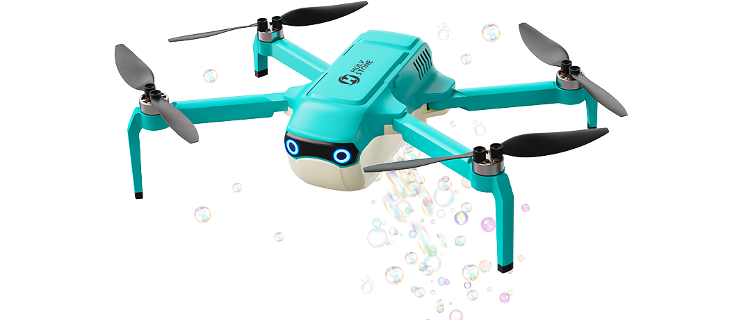 HS320 flying with bubbles
