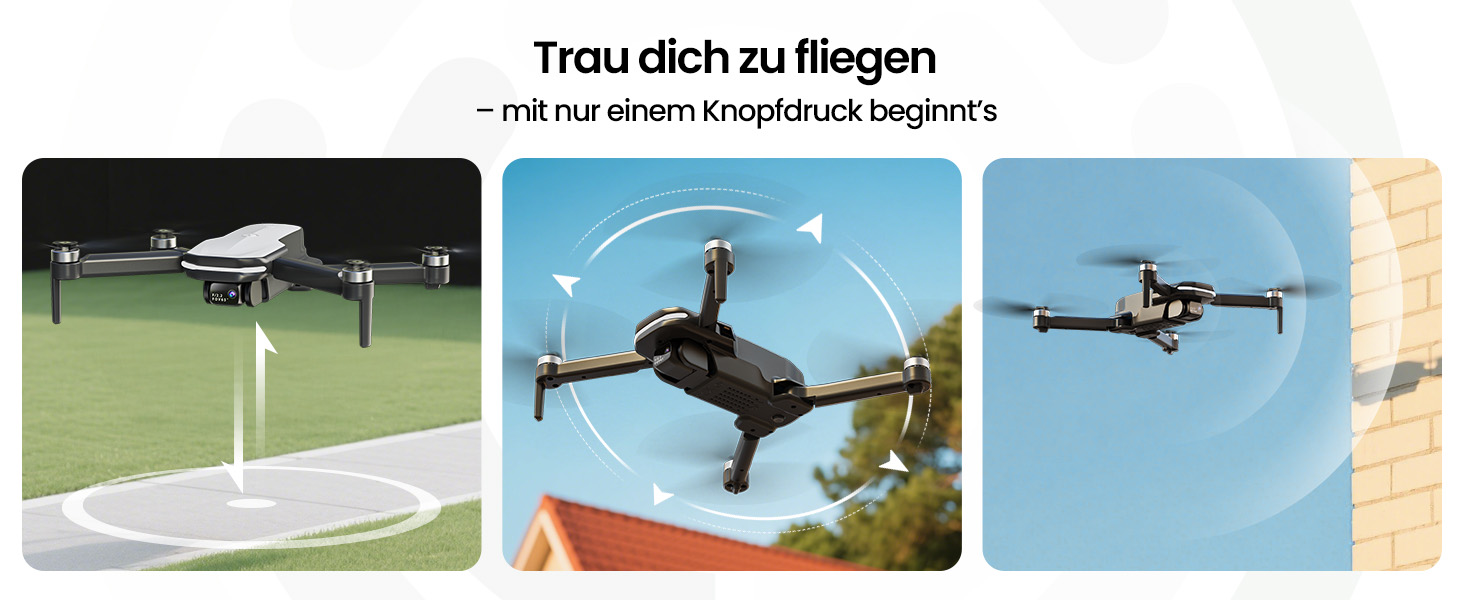 Einfacher Start, mit einem Knopfdruck – Trau dich zu fliegen