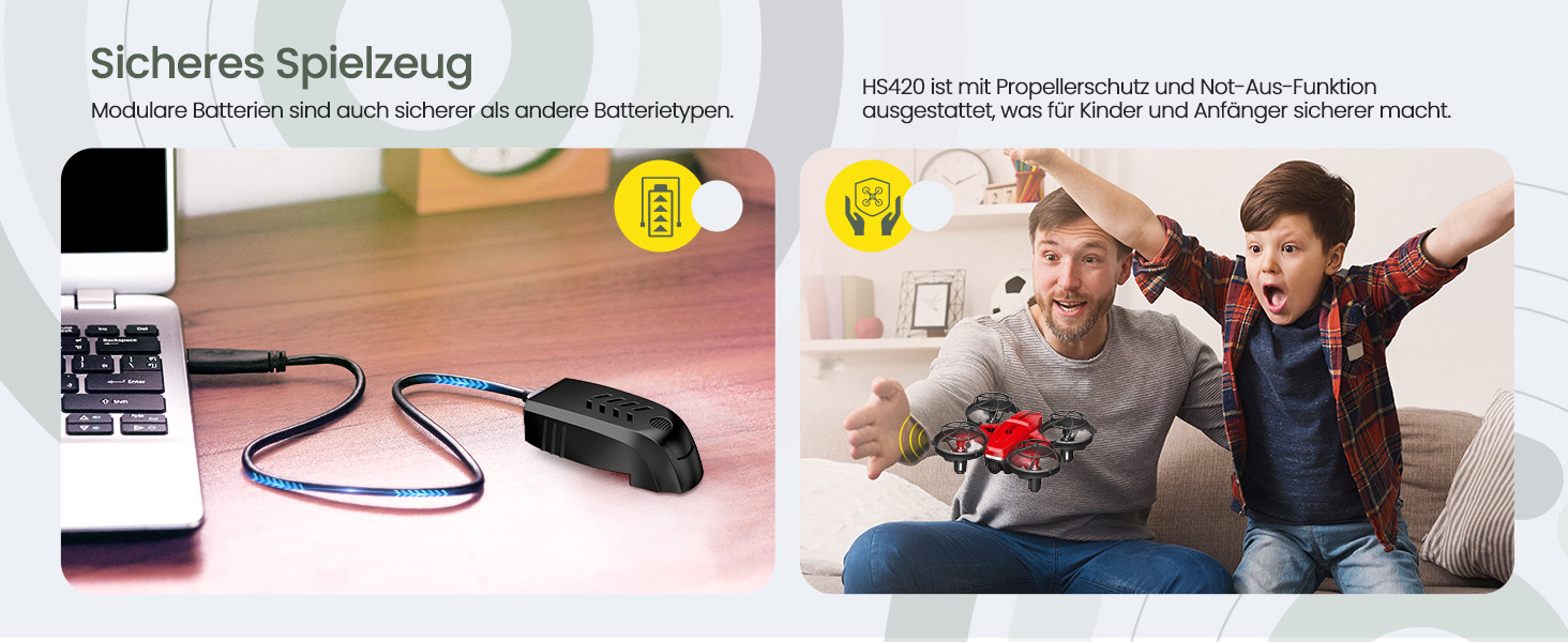 2 modulare Akkus und Rundum-Schutz – länger fliegen, sicherer trainieren