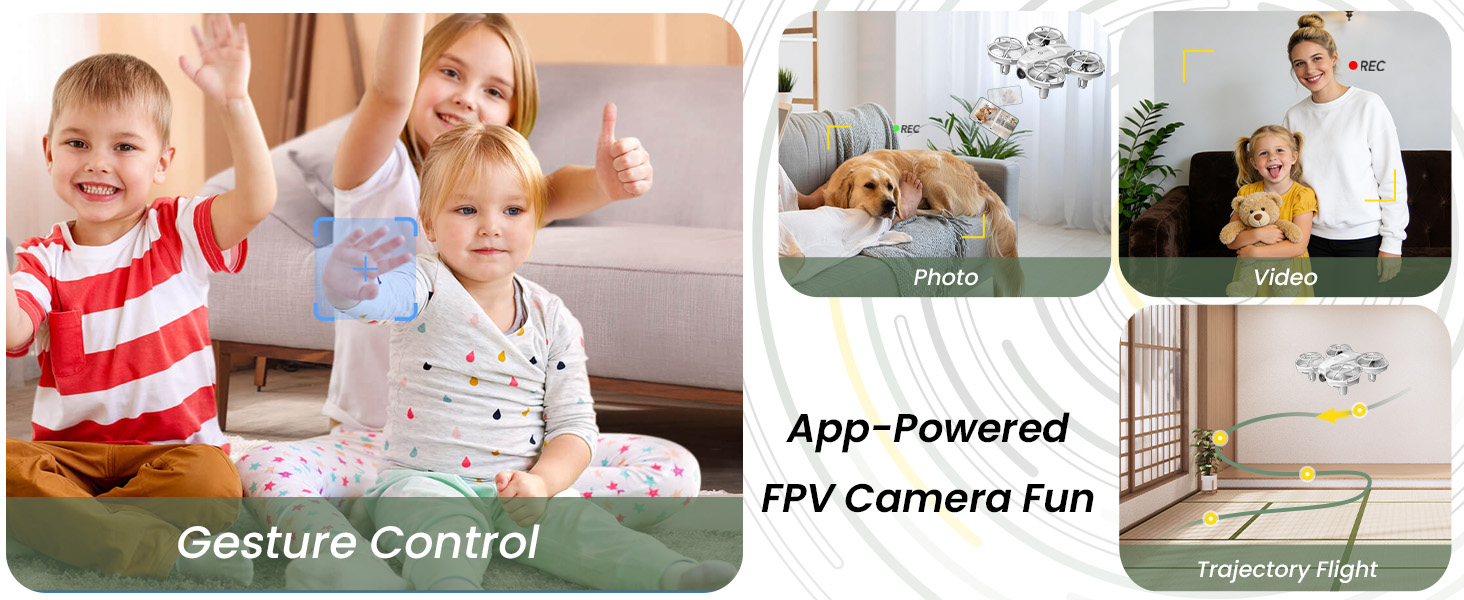 HS420 gesture selfie and app interaction