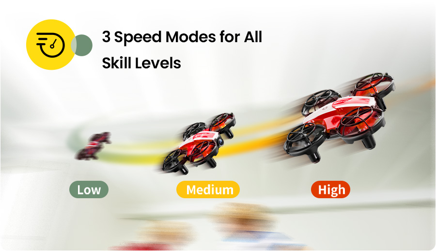 HS210P 3 speed modes kids beginner drone