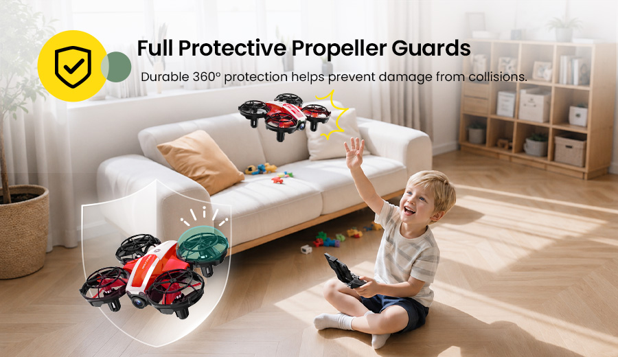 HS210P full protective propeller guards safe indoor drone