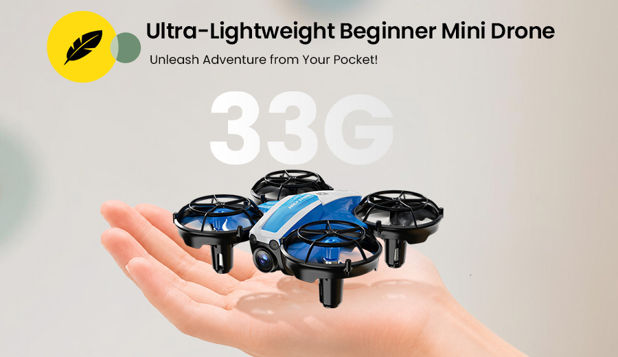HS210P ultra lightweight 33g mini camera drone