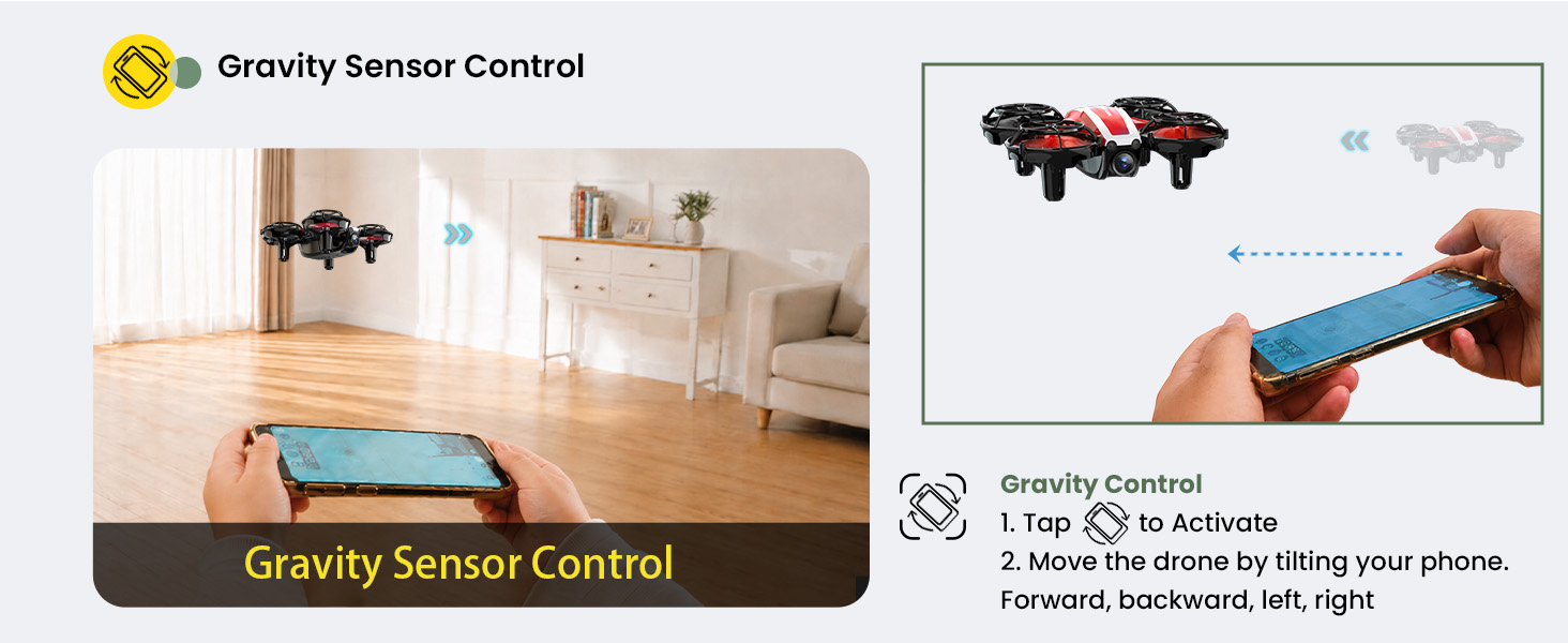 HS210P smart app control gravity control camera drone