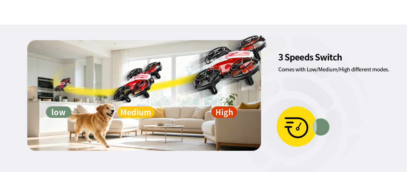 HS210P 3 speed switch low medium high beginner drone