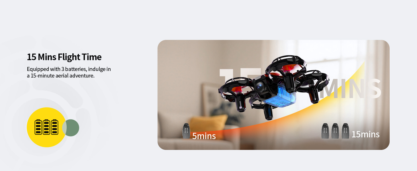 HS210P 15 mins flight time with 3 modular batteries