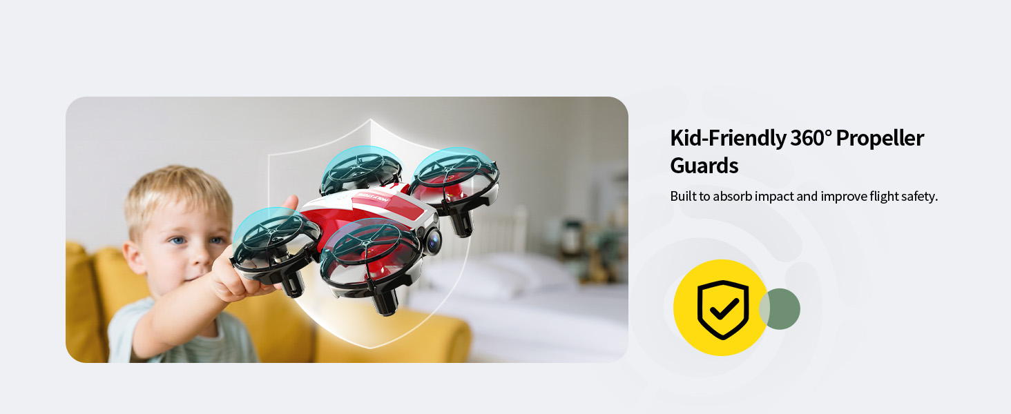 HS210P kid friendly 360 propeller guards safe indoor drone