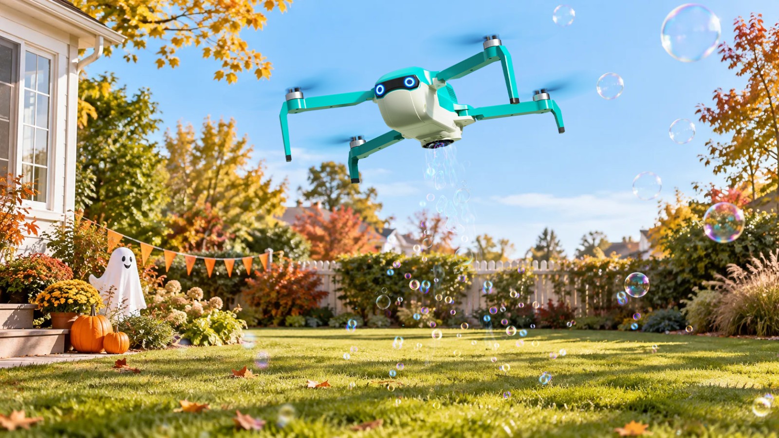 Halloween backyard bubble show game setting for the Holy Stone HS320