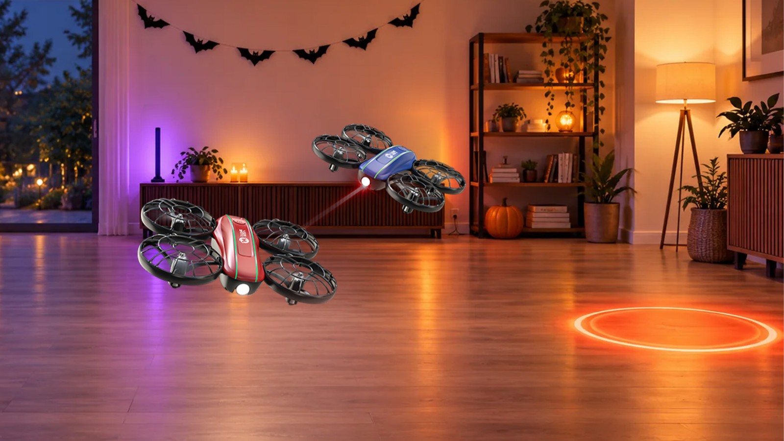 Two-player Halloween monster battle arena for Holy Stone HS210FS drones