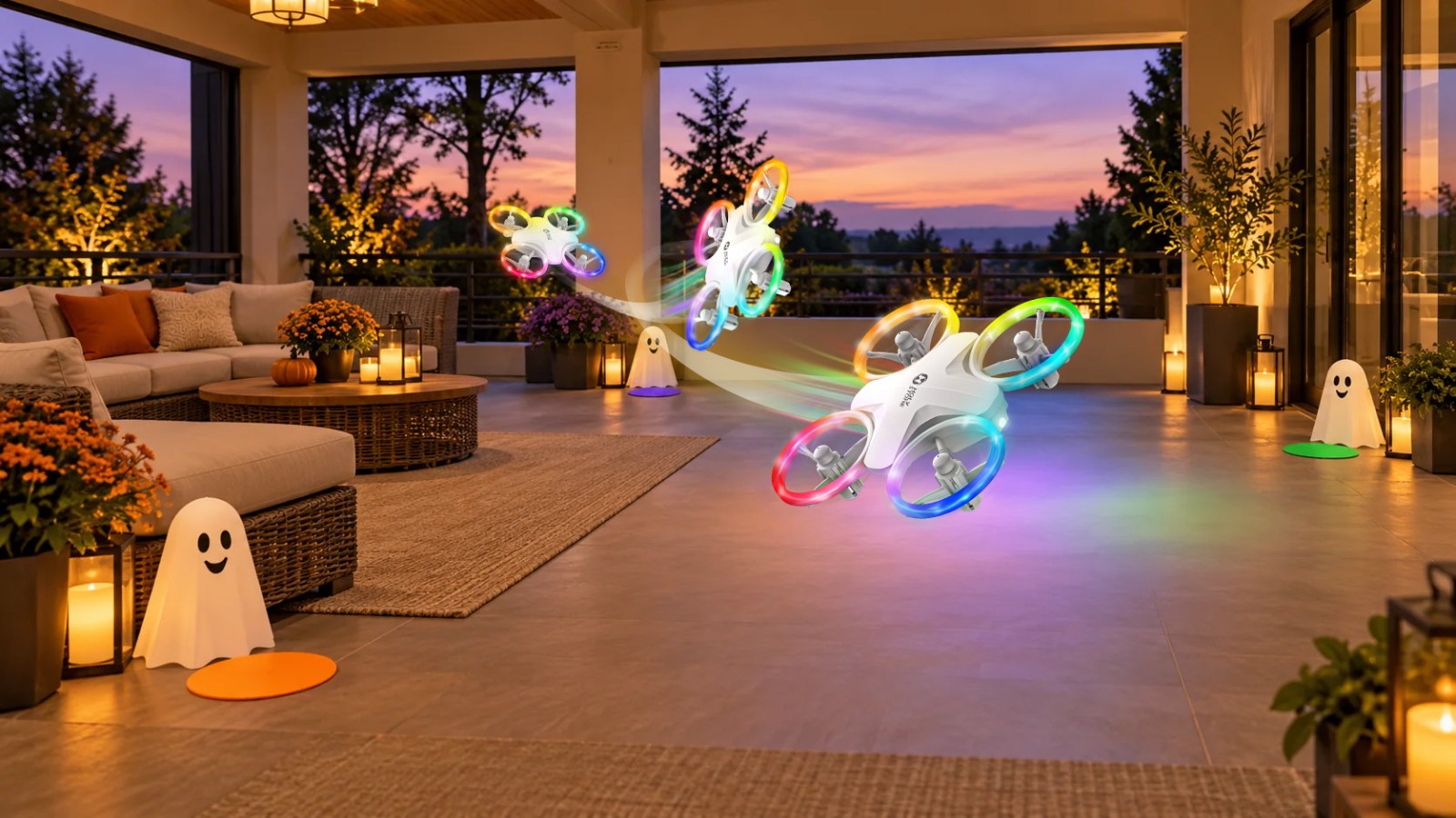 Ghost light patrol course for the Holy Stone HS180 LED mini drone