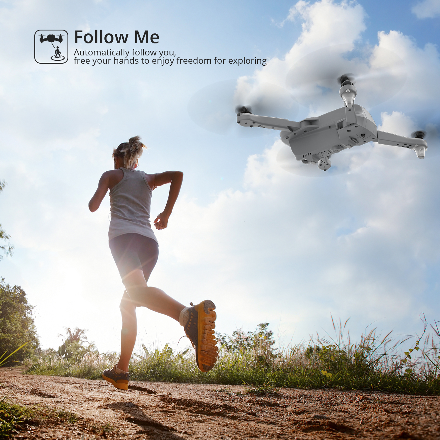 Drone that follows you deals while running