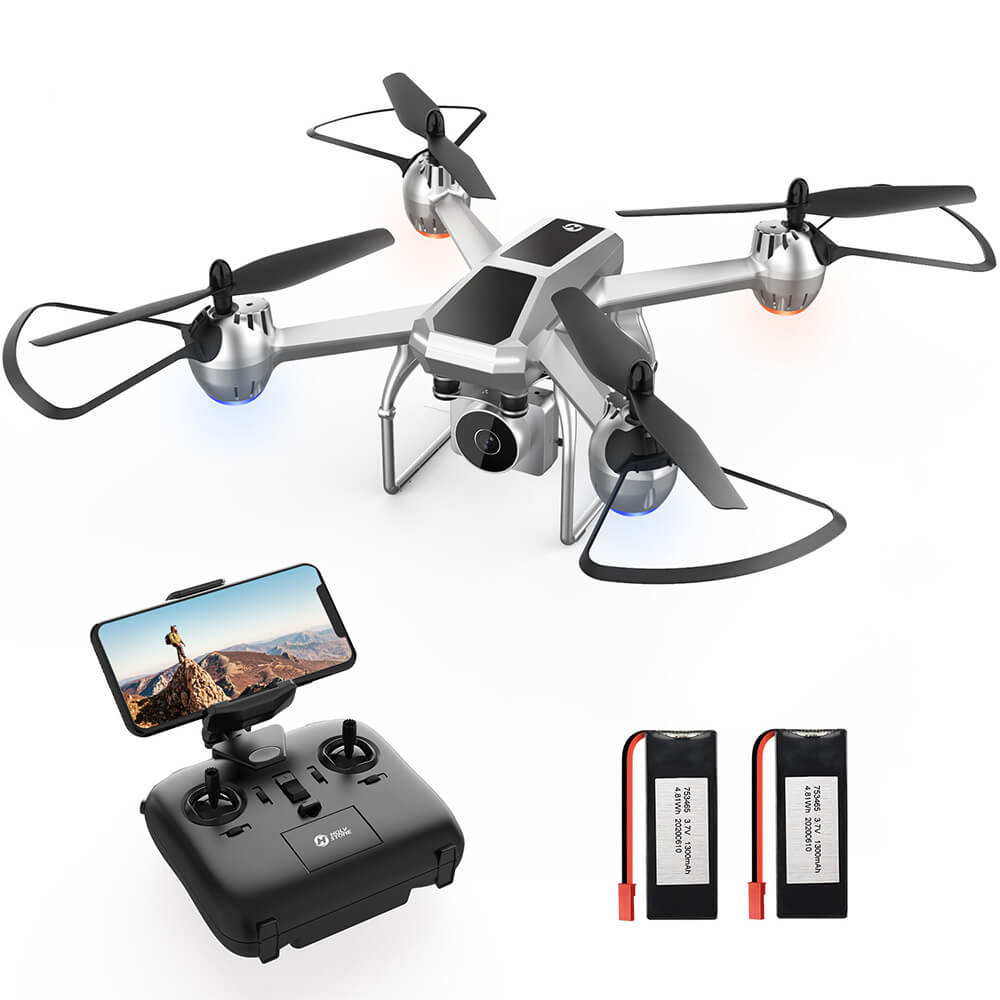 3D Flip Headless Mode Altitude Hold Holy Stone HS140 RC Drone with 1080P FPV Camera for Adults and Kids Gesture Control Voice Control 34 Mins Flight Time with 2 batteries 