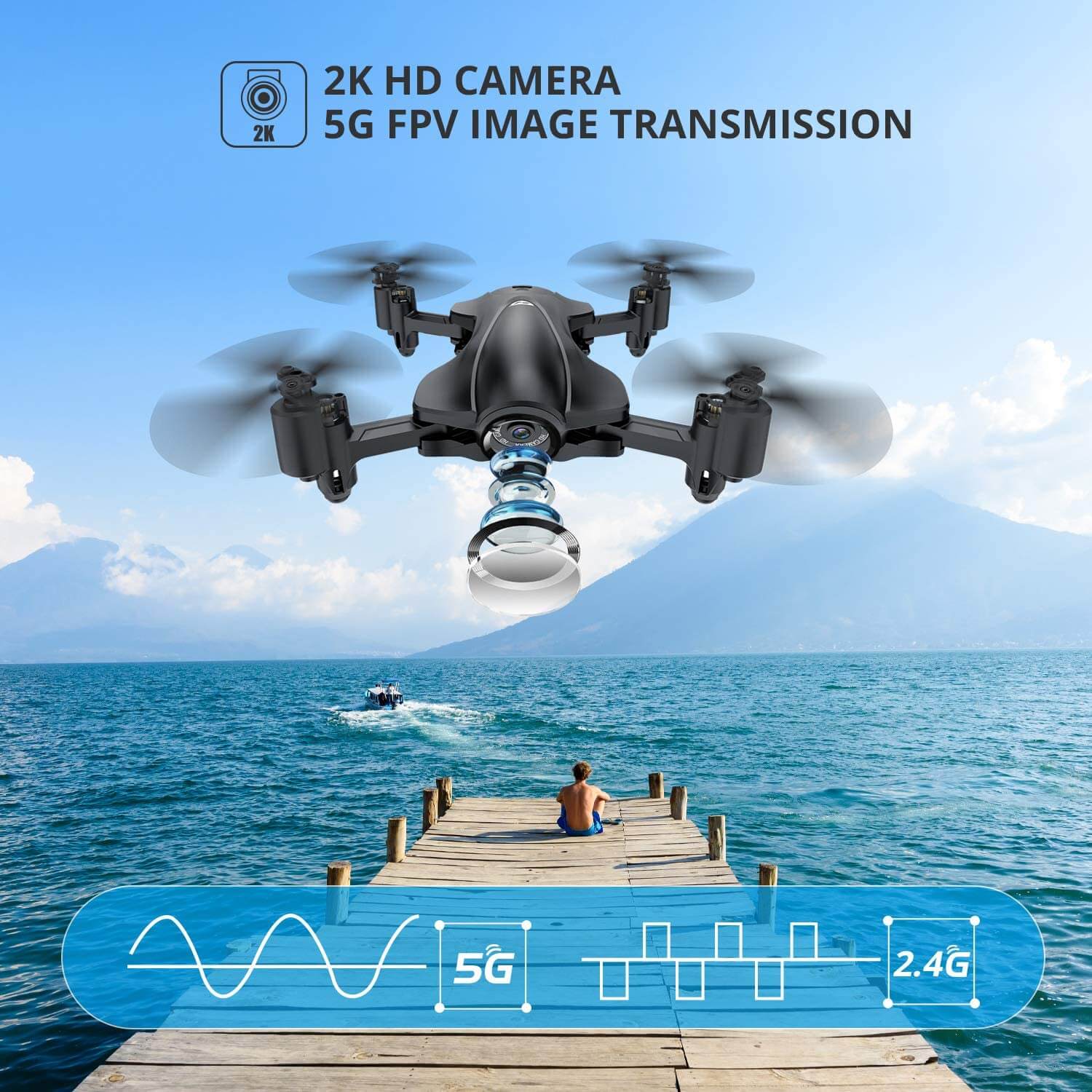HS165 Palm-Size 2K GPS Drone