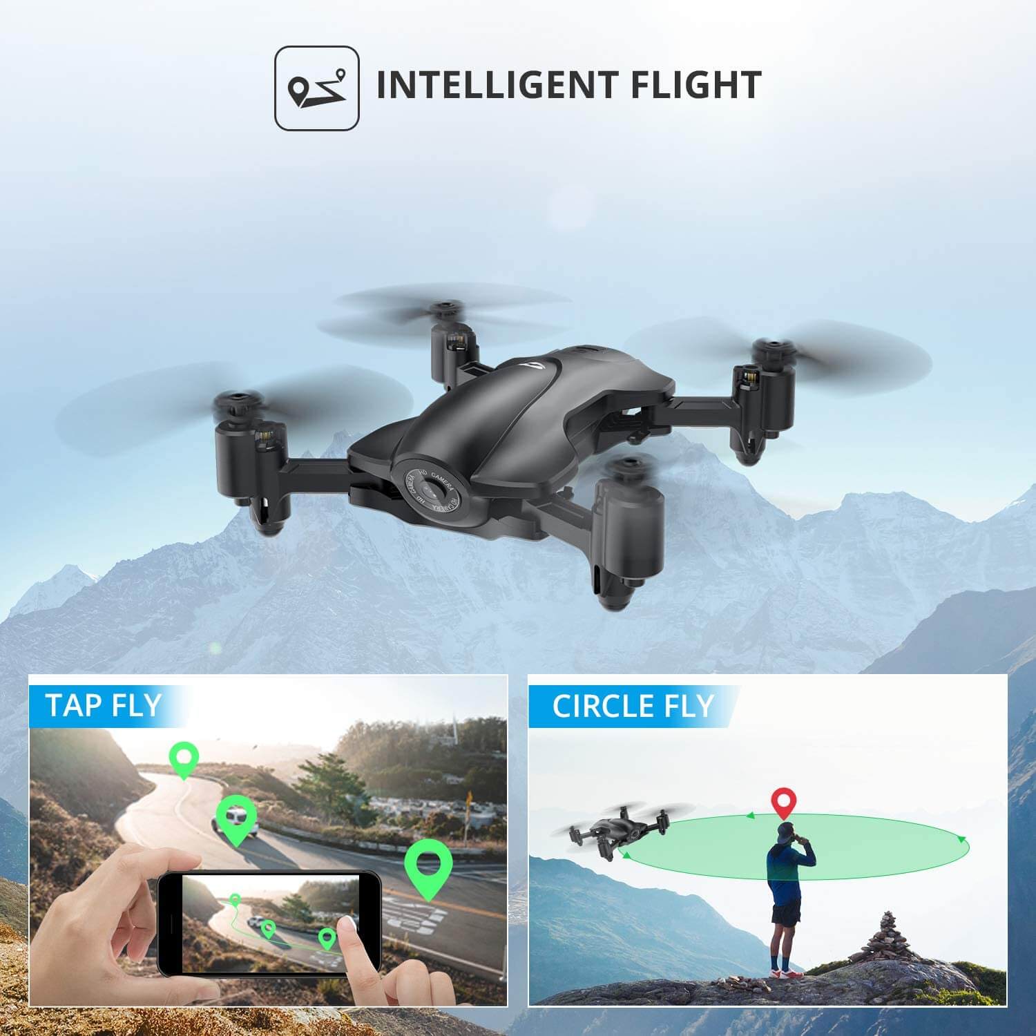 HS165 Palm-Size 2K GPS Drone