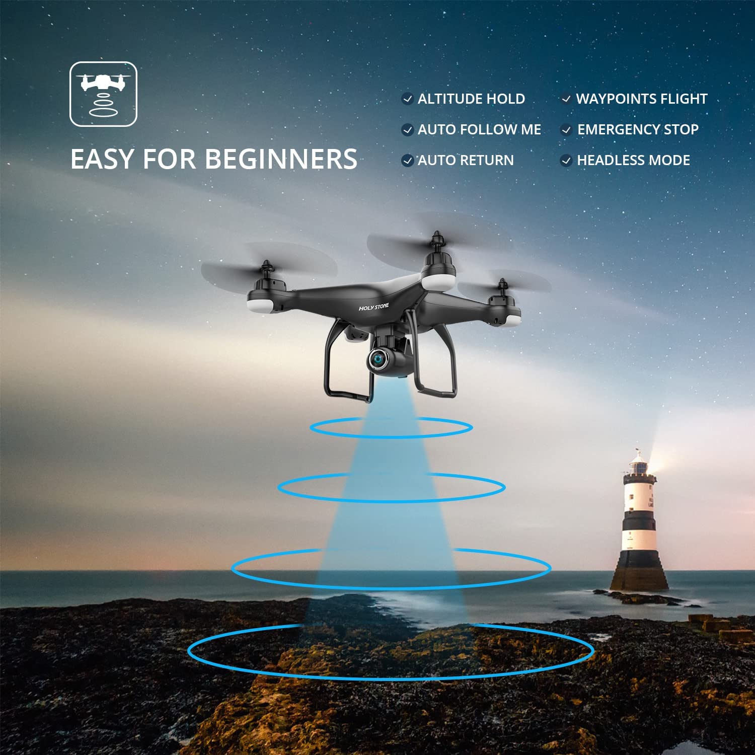 HS120D FPV Drone with GPS System