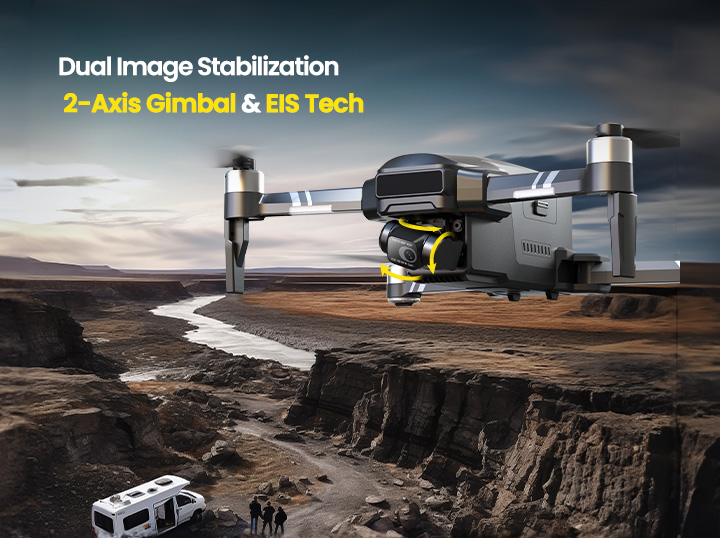 Holy Stone HS600 GPS Drone with 4K Camera, 2-Asix Gimbal, EIS and 3KM FPV -  Drones